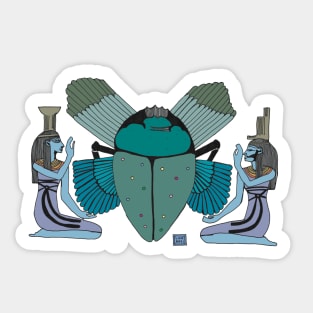 XEPER KHEPERI SET ANCIENT EGYPTIAN SCARAB Sticker